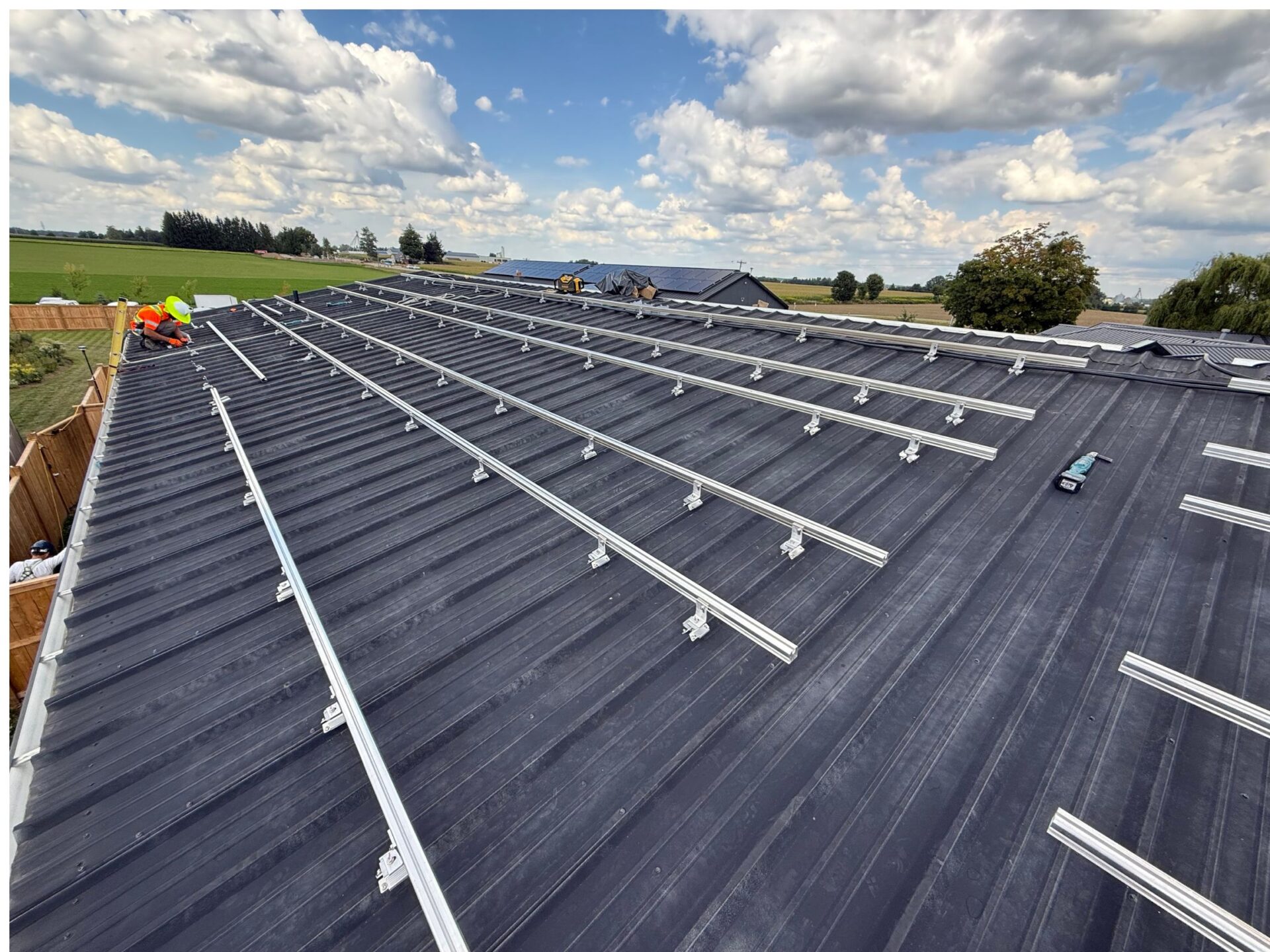 Solar racking system installed for Terra Nova’ Spa & Cafe's commercial solar project.